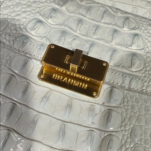 Brahmin Sky Blue Embossed Crossbody Bag - Picture 6 of 8